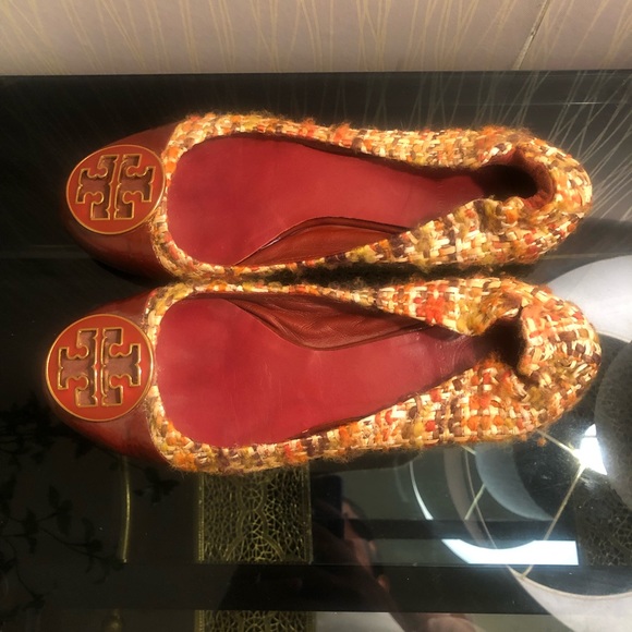 Tory Burch Serena Tweed and Leather Ballet Flats - Picture 3 of 10